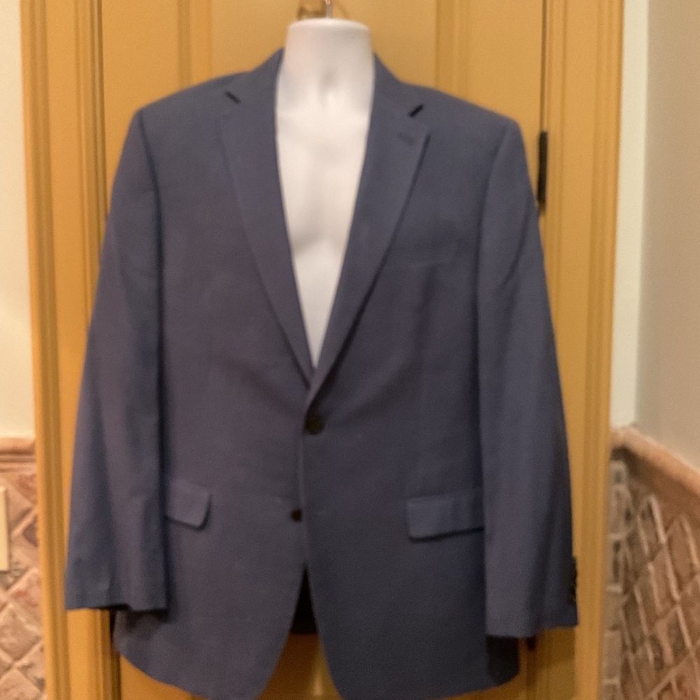 Lauren by Ralph Lauren men’s silk & wool blue blazer